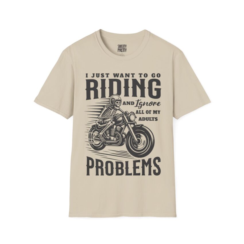 Men's Riding Humor T-Shirt, Motorcycle Lover Gift, Unisex Vintage Graphic Tee, Casual Wear, Cool Biker Apparel - Image 9
