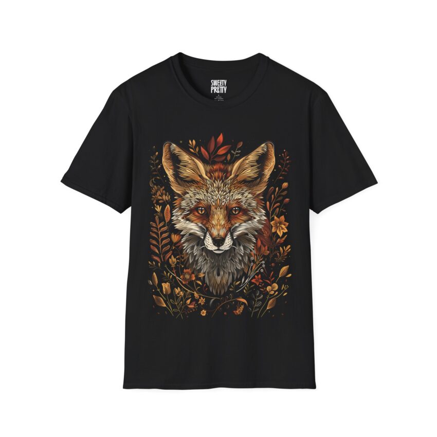 Rustic Fox Graphic T-Shirt | Nature Lover Tee, Unisex Shirt, Gift for Wildlife Enthusiasts, Bohemian Style Fashion, Eco-Friendly Apparel - Image 1