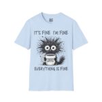 Funny Coffee Lover T-Shirt, It's Fine I'm Fine Tee, Unisex Graphic Shirt, Coffee Art Humor Top, Perfect Gift for Friends - Image 14