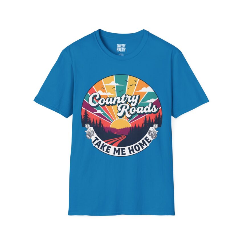 Retro Country Roads T-Shirt, Casual Tee, Outdoor Adventure Apparel, Gift for Nature Lovers, Summer Vacation Top - Image 15