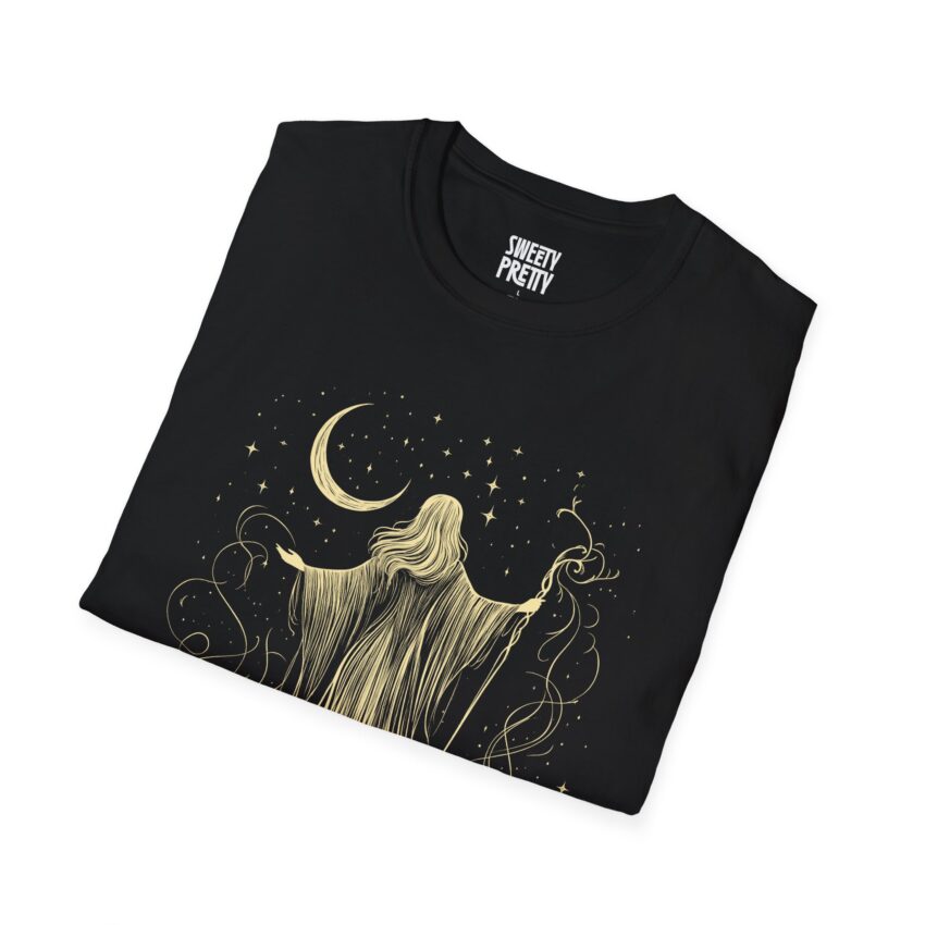 Mystical Moon Goddess T-Shirt, Casual Wear, Gifts for Witchy Friends, Halloween Apparel, Enchanted Fashion - Image 2