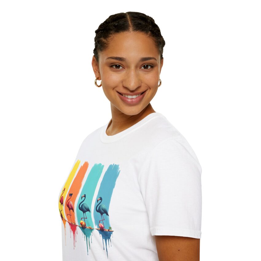 Vibrant Flamingo T-Shirt, Unisex Graphic Tee for Summer, Beach Vibes, Tropical Fun, Perfect Gift for Bird Lovers - Image 3