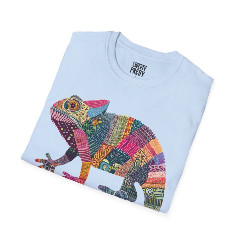 Colorful Chameleon Unisex Softstyle T-Shirt, Casual Wear, Unique Graphic Tee, Summer Fashion, Gift for Animal Lovers - Image 12
