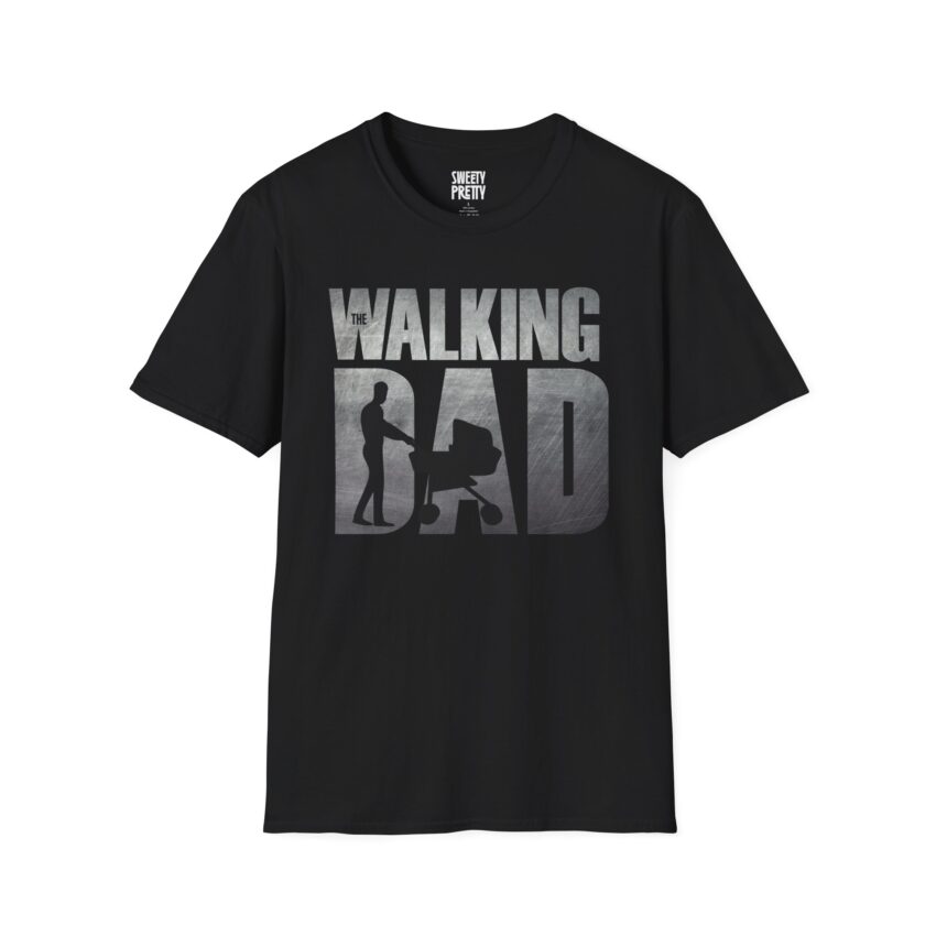 Walking Dad Unisex Softstyle T-Shirt, Funny Dad Tee, Gifts for Fathers Day, Dad Humor Shirt, Casual Wear, Gift for New Dads - Image 1