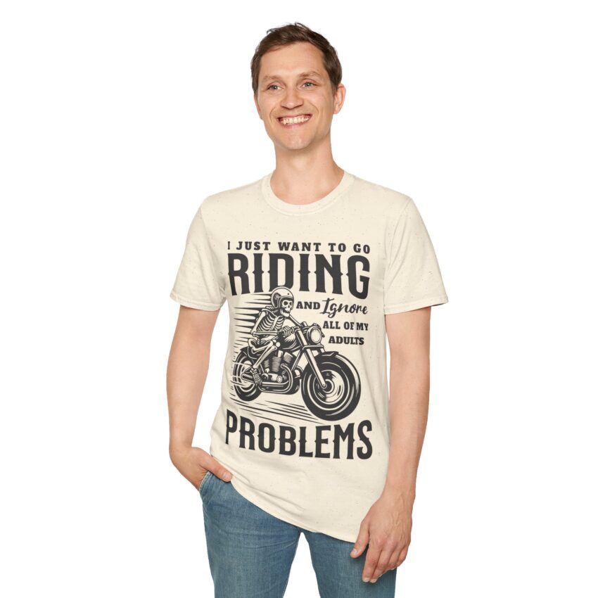 Men's Riding Humor T-Shirt, Motorcycle Lover Gift, Unisex Vintage Graphic Tee, Casual Wear, Cool Biker Apparel - Image 17
