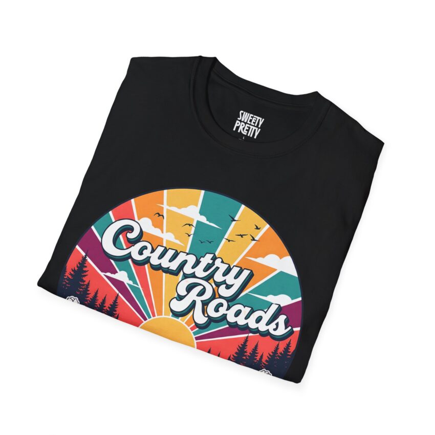 Retro Country Roads T-Shirt, Casual Tee, Outdoor Adventure Apparel, Gift for Nature Lovers, Summer Vacation Top - Image 6