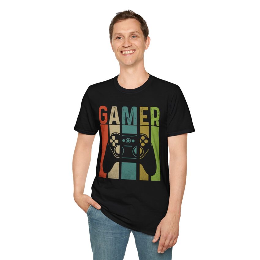 Gamer Unisex Softstyle T-Shirt, Casual Gift for Gamers, Fun Graphic Tee, Perfect Birthday Gift, Game Night Apparel, Gaming Enthusiast Shirt - Image 8