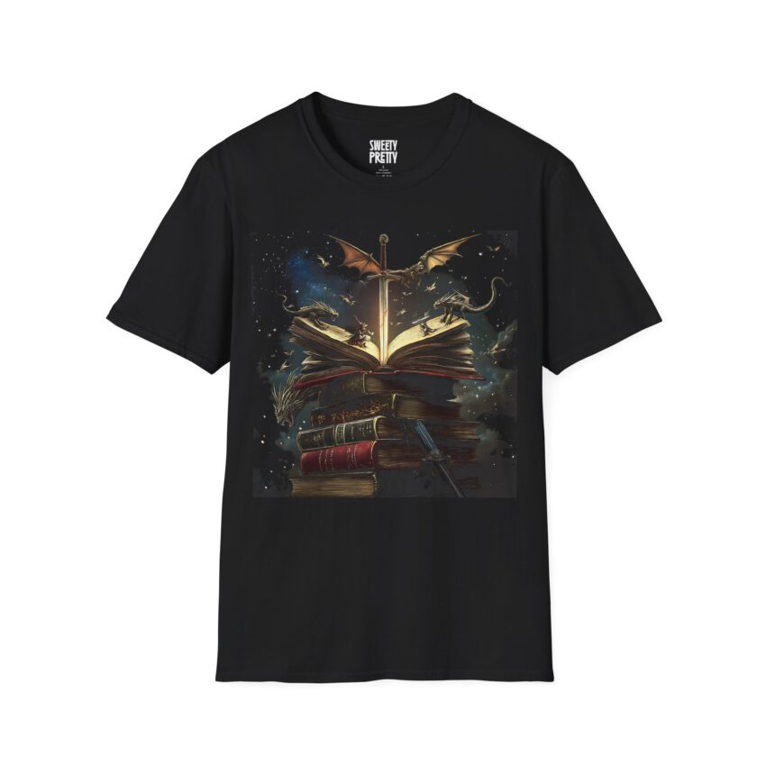Magical Books T-Shirt, Literary Gift, Nerdy Apparel, Fantasy Lover Shirt, Reading Enthusiast Wear, Bookish Gift Idea - Image 1