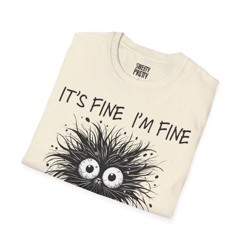 Funny Coffee Lover T-Shirt, It's Fine I'm Fine Tee, Unisex Graphic Shirt, Coffee Art Humor Top, Perfect Gift for Friends - Image 11