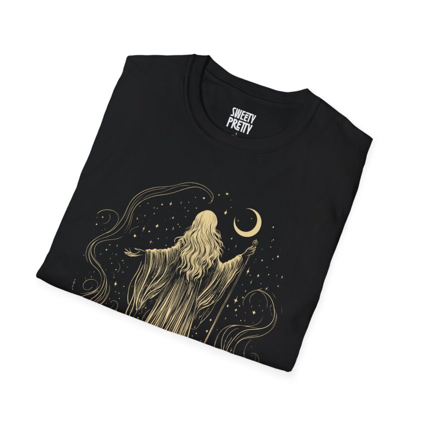 Mystical Moon Goddess T-Shirt, Bohemian Tee, Celestial Apparel, Gift for Star Lovers, Witchy Style - Image 2