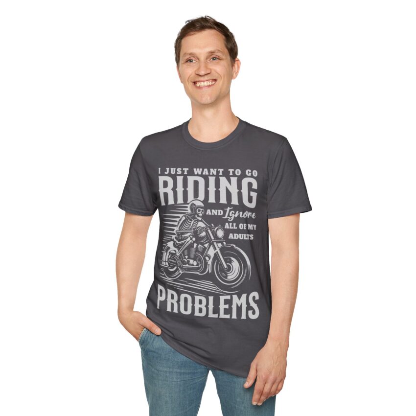 Men's Riding Humor T-Shirt, Motorcycle Lover Gift, Unisex Vintage Graphic Tee, Casual Wear, Cool Biker Apparel - Image 26