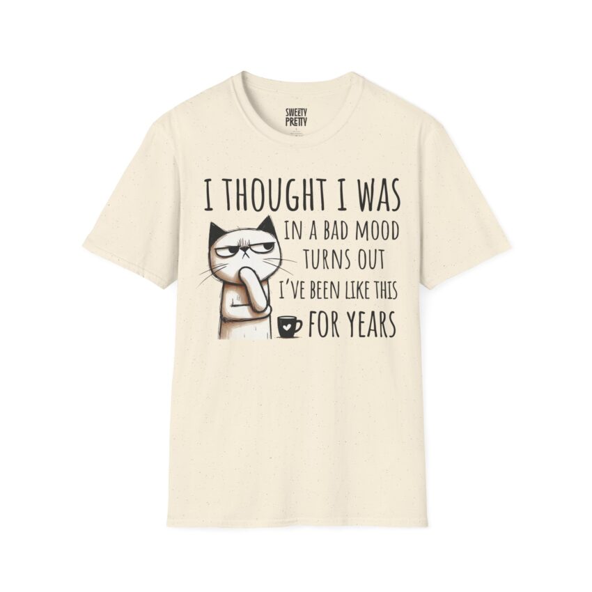 Funny Mood Cat T-Shirt, Cat Lover Gift, Humor Tee, Unisex Shirt, Casual Wear, Birthday Present, Everyday Humor - Image 5
