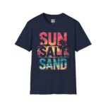 Beach Vibe Unisex Softstyle T-Shirt | Sun, Salt, Sand Design | Casual Summer Tee for Beach Lovers, Gifts, Vacations, Everyday Wear, [...] - Image 17