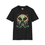 Whimsical Alien T-Shirt, Cute Graphic Tee, Unisex Softstyle, Gift for Sci-Fi Lovers, Perfect for Festivals and Everyday Wear