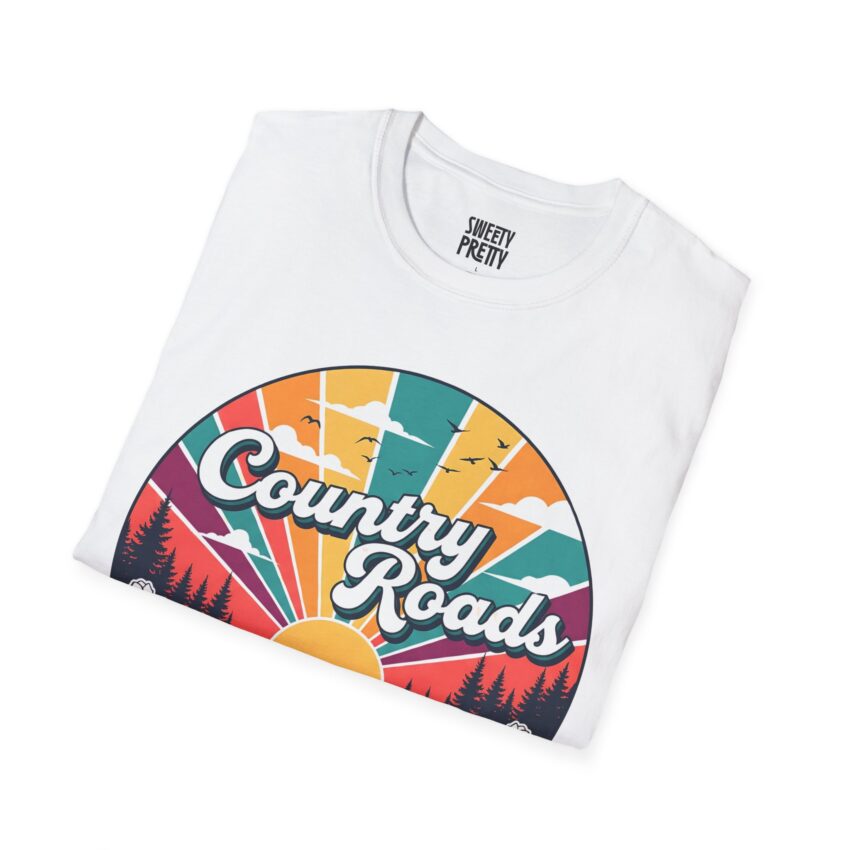 Retro Country Roads T-Shirt, Casual Tee, Outdoor Adventure Apparel, Gift for Nature Lovers, Summer Vacation Top - Image 2