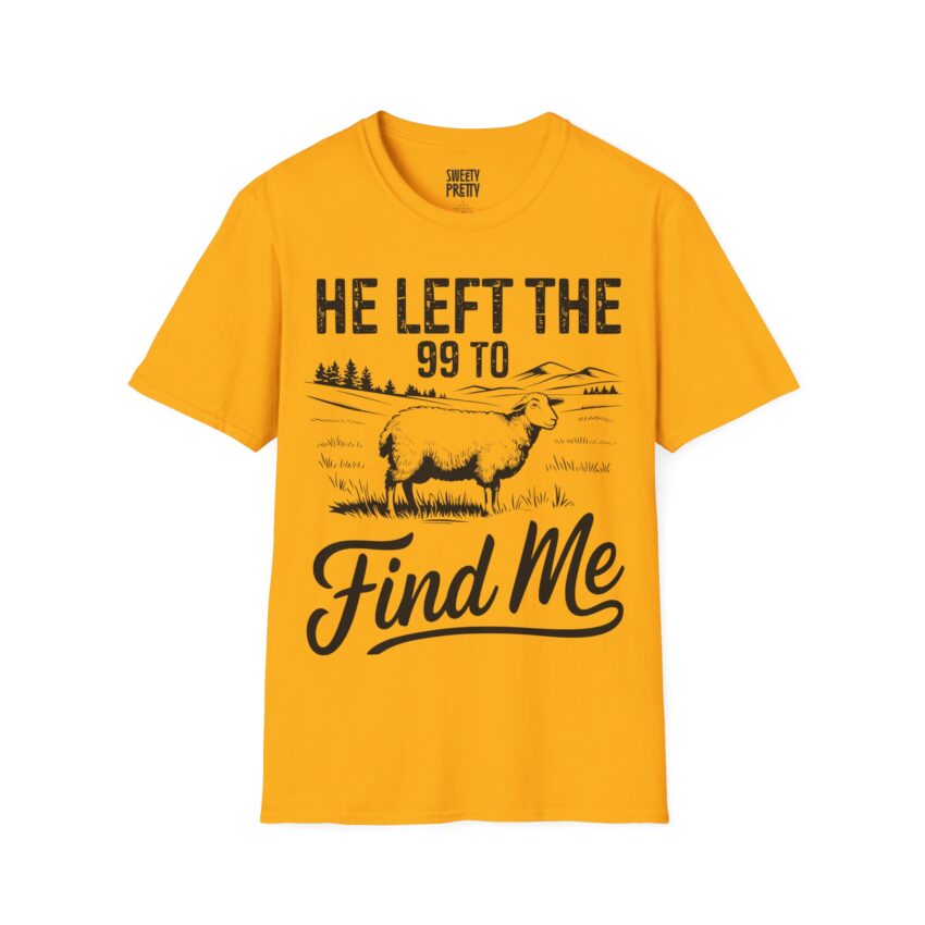 He Left the 99 Unisex Softstyle T-Shirt, Faith-Based Gift, Christian Apparel, Religious Tee, Great for Church & Service - Image 6