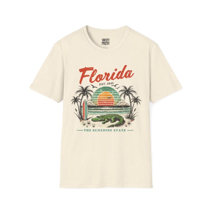 Florida Sunset Graphic T-Shirt, Softstyle Tee, Unisex Casual Wear, Summer Beach Shirt, Perfect Gift, Vacation Apparel - Image 4