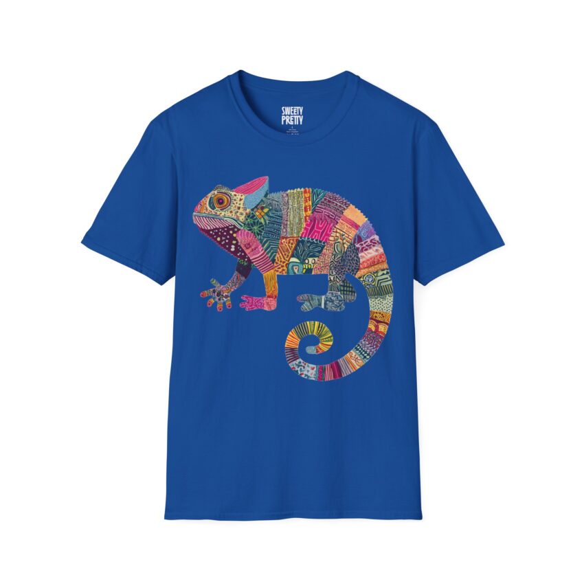 Colorful Chameleon Unisex Softstyle T-Shirt, Casual Wear, Unique Graphic Tee, Summer Fashion, Gift for Animal Lovers - Image 13