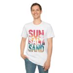 Beach Vibe Unisex Softstyle T-Shirt | Sun, Salt, Sand Design | Casual Summer Tee for Beach Lovers, Gifts, Vacations, Everyday Wear, [...] - Image 6