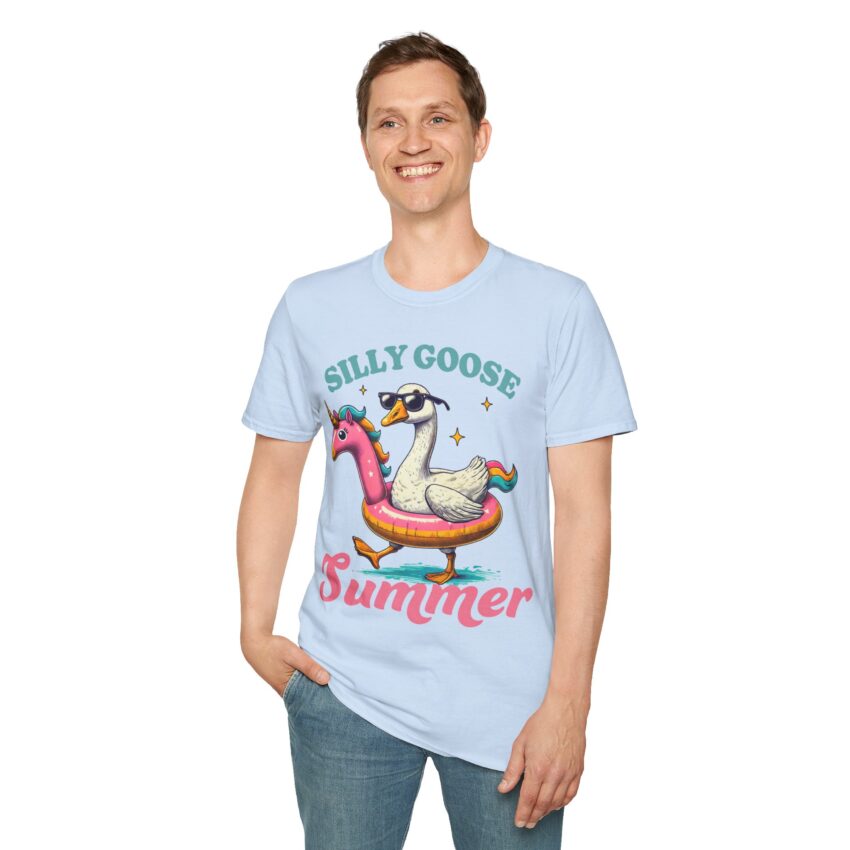 Silly Goose Summer T-Shirt for Fun Lovers, Humorous Unisex Tee, Summer Vacation Apparel, Perfect Gift for Friends, Casual Wear, Beach Party - Image 9