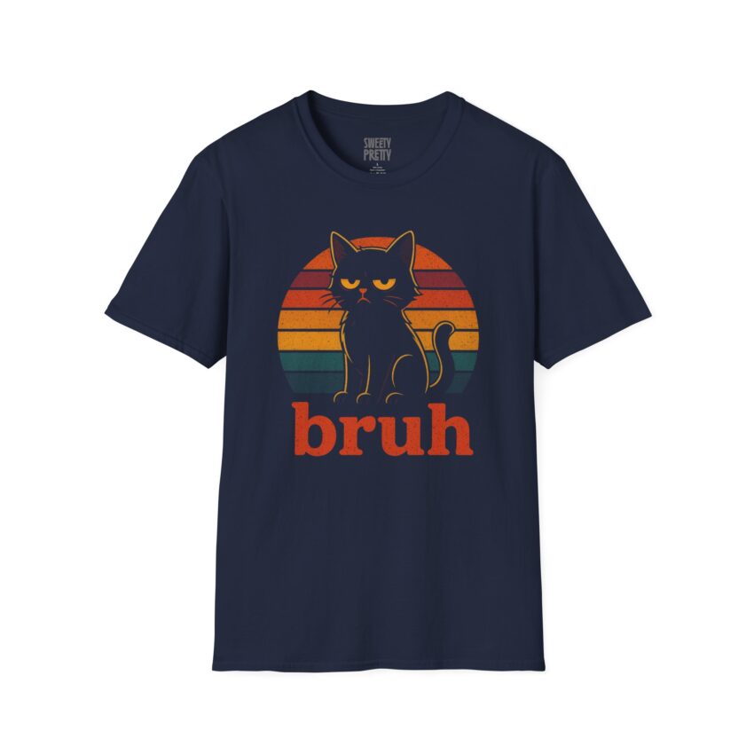 Retro Cat Bruh Unisex T-Shirt, Funny Gift, Pet Lover Apparel, Vintage Graphic Tee, Unique Birthday Present, Casual Wear - Image 12