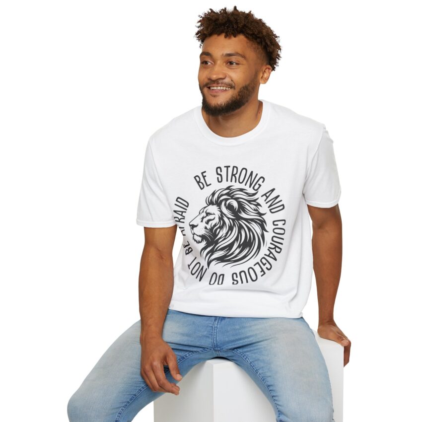 Courageous Lion T-Shirt | Be Strong & Courageous Tee | Unisex Graphic Shirt for Inspiration, Motivation, Gift for Him/Her - Image 4